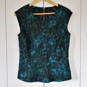 Ann Taylor M Sleeveless Top with Zipper Detail